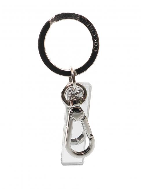COCCINELLE LETTERA I Plexiglass and metal key ring SILVER - Key holders