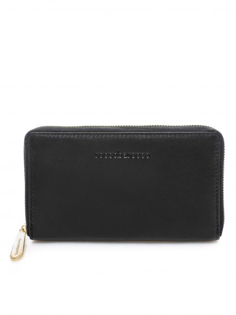 ROCCOBAROCCO Portafoglio grande zip around in pelle  black - Women’s Wallets