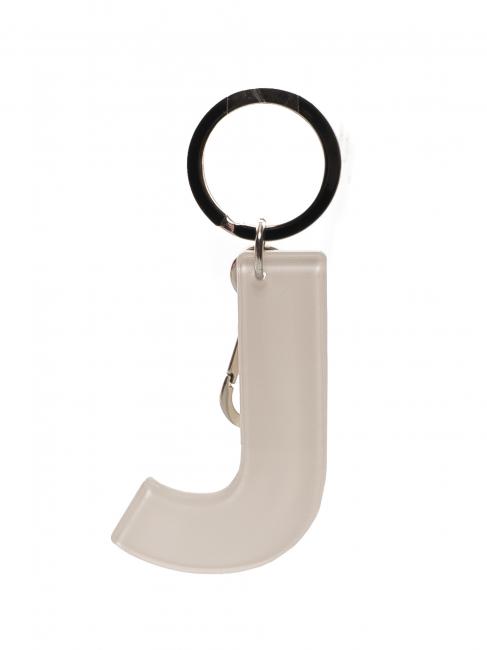 COCCINELLE LETTERA J Keychain in plexiglass and metal blanche - Key holders