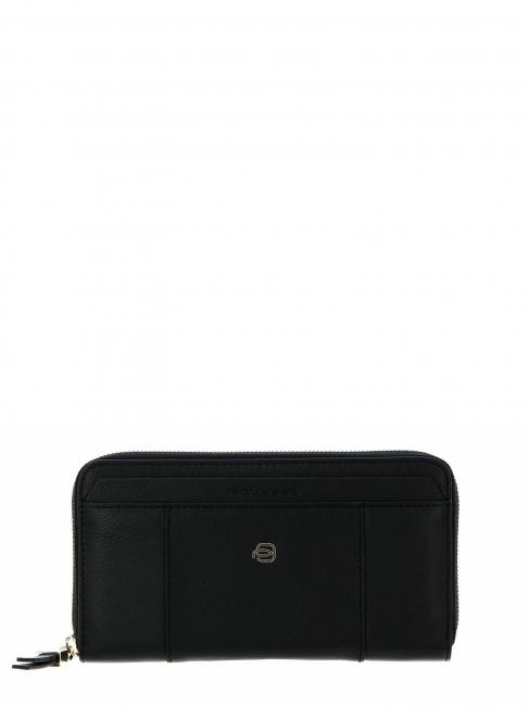 PIQUADRO CIRCLE CIRCLE Wallet in leather Black - Women’s Wallets