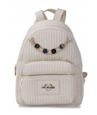 LOVE MOSCHINO CHARM Backpack with chain ivory - Women&rsquo;s Bags - 1