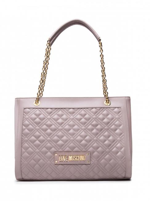 LOVE MOSCHINO QUILTED Charm shopping bag grey - Women’s Bags