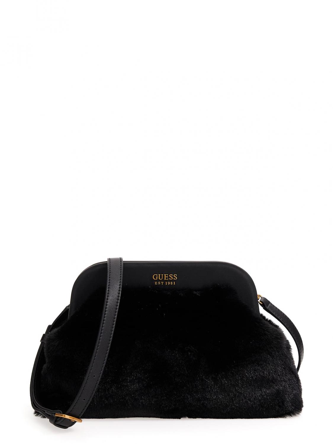 Guess Tesoro Clutch Bag With Shoulder Strap Black - Buy At Outlet