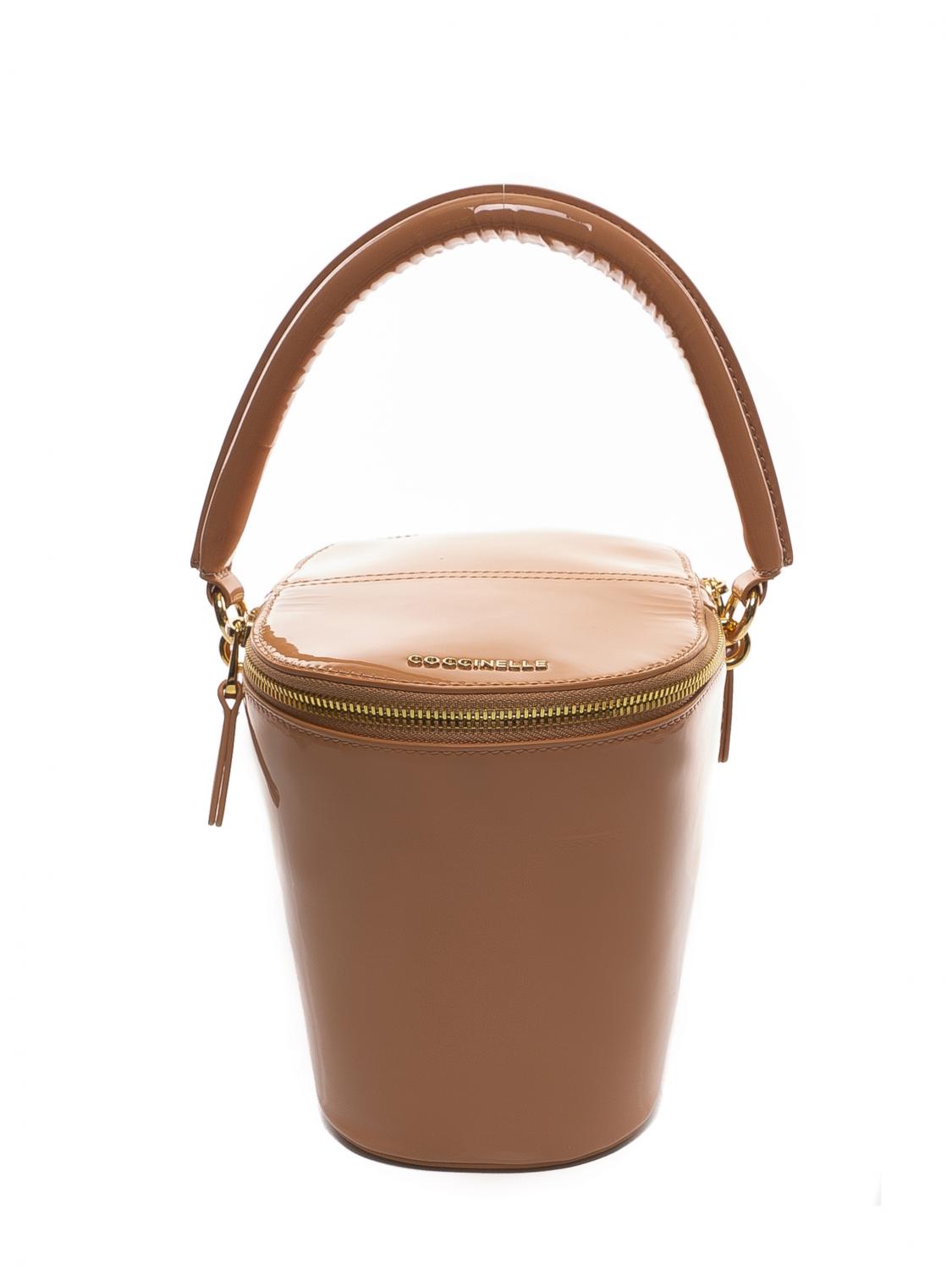 Coccinelle Juliette Patent Mini Patent Leather Bag Almond Buy At