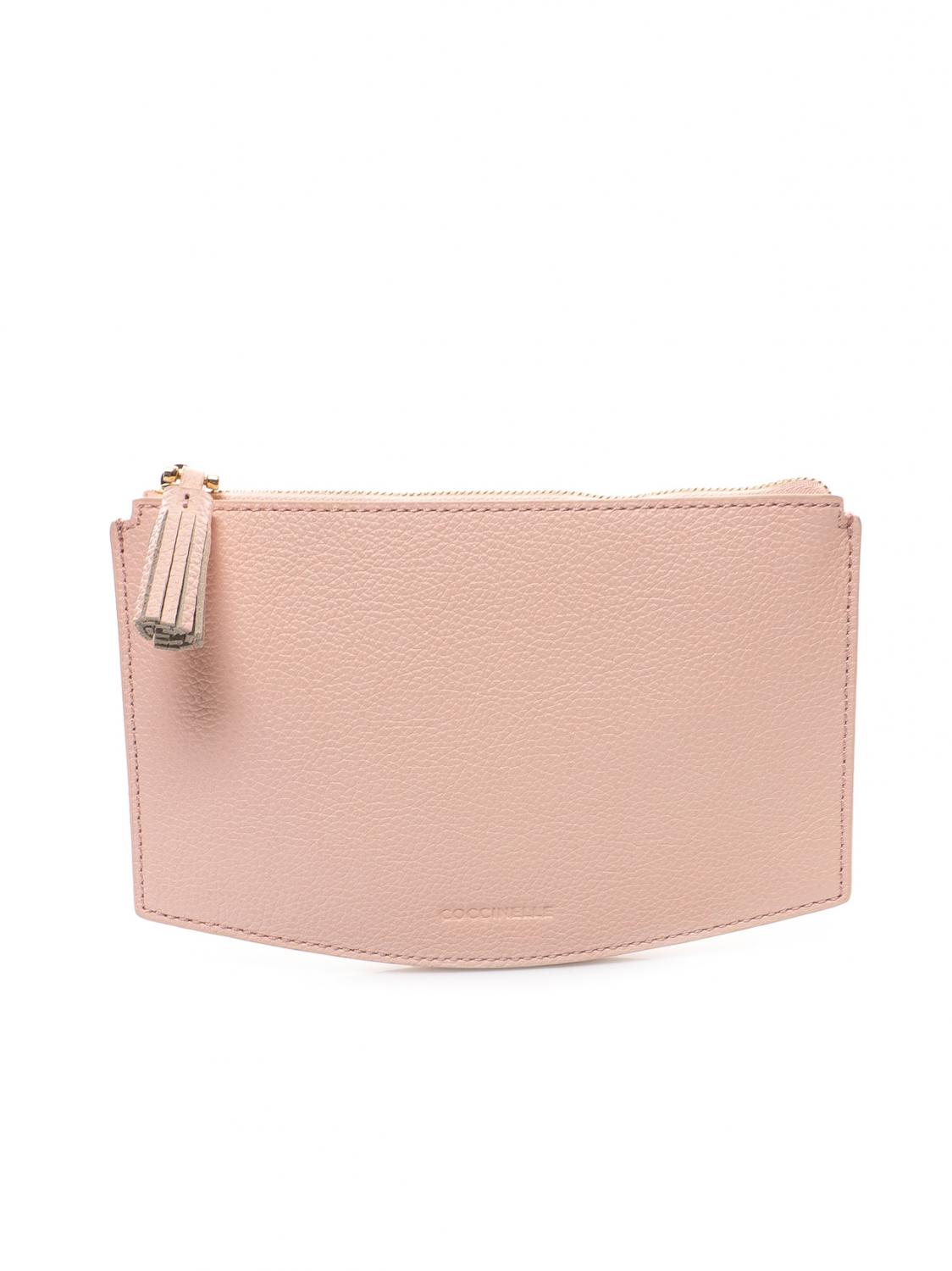 Coccinelle Pochette In Pelle Bottalata Quartz Rose Buy At Outlet