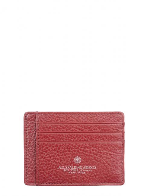 SPALDING TIFFANY  Leather card holder red - Men’s Wallets
