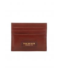THE BRIDGE LEDA Leather card holder wallet Chianti / Bordeaux / Gold - Women&rsquo;s Wallets - 1