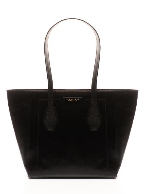THE BRIDGE GIOVANNA Medium shopping bag in leather Black Gold - Women’s Bags