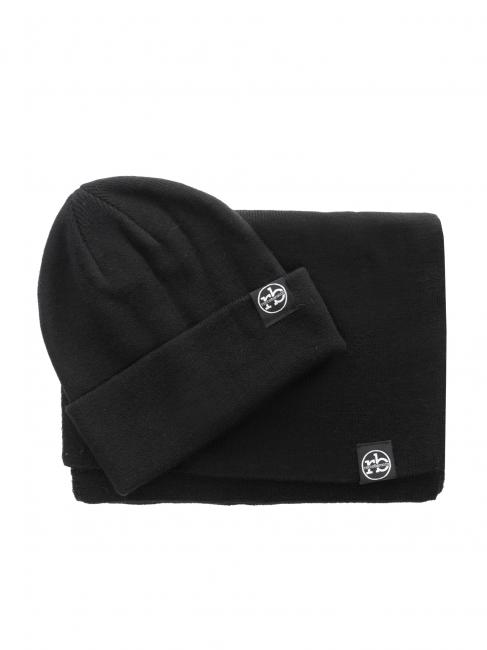 ROCCOBAROCCO Set sciarpa e berretto beanie  black - Scarves