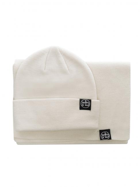 ROCCOBAROCCO Set sciarpa e berretto beanie  off white - Scarves