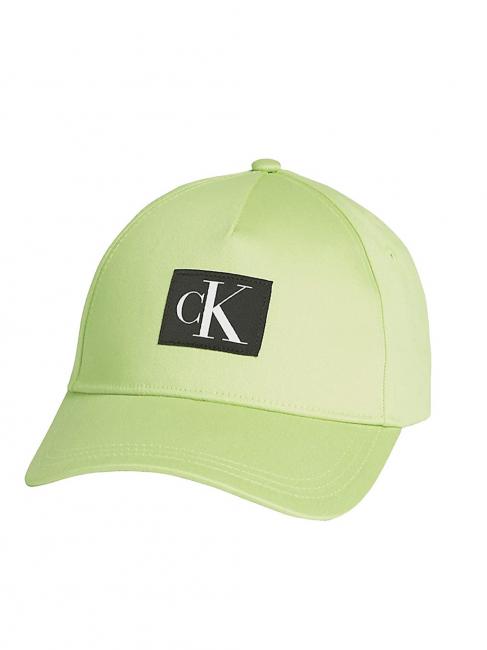 CALVIN KLEIN CITY NYLON Cotton baseball cap jaded green - Hats