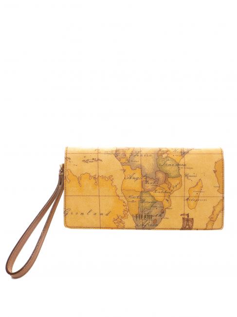 ALVIERO MARTINI PRIMA CLASSE GEO CLASSIC Clutch bag with flap and strap NATURAL - Women’s Bags