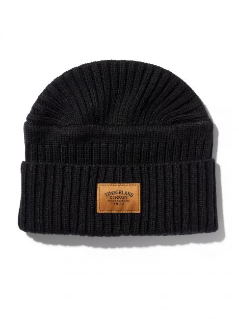 TIMBERLAND RIBBED Hat with cuff BLACK - Hats