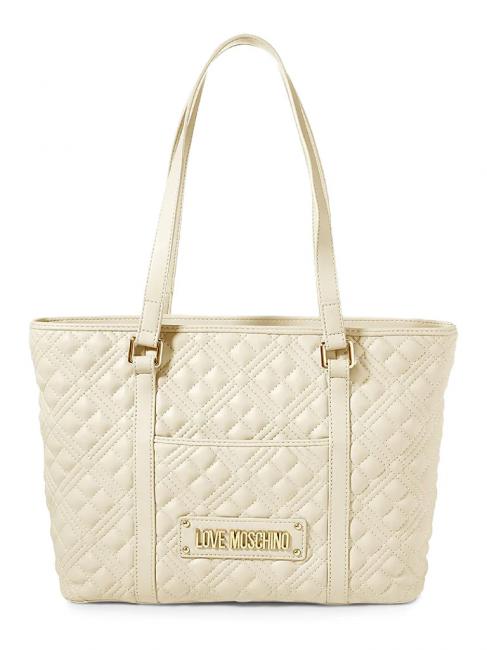LOVE MOSCHINO QUILTED Shopping bag ivory - Women’s Bags