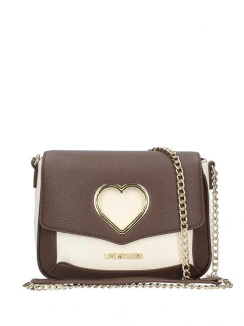 LOVE MOSCHINO Borsa piccola a tracolla  brown and beige - Women’s Bags