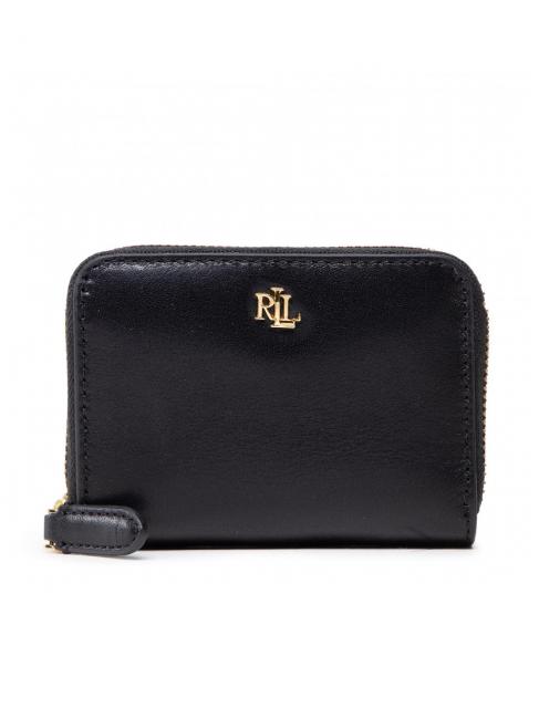 RALPH LAUREN RL LOGO Small leather zip wallet black 3 - Women’s Wallets