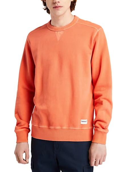 TIMBERLAND GD CREW Cotton crewneck sweatshirt spicy orange - Sweatshirts