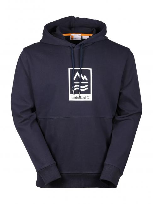 TIMBERLAND HOODIE Sweatshirt with hood and print dark sapphire - Sweatshirts