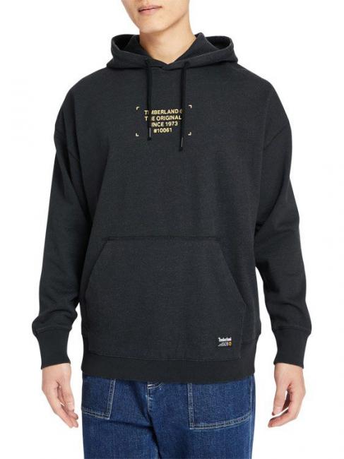 TIMBERLAND GARMENT-DYED GRAPHIC Hoodie BLACK - Sweatshirts