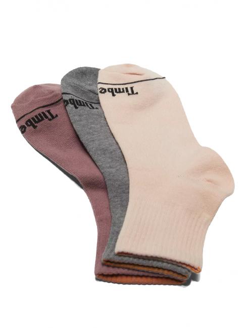 TIMBERLAND SOLID ANKLET 3 pairs of socks cameo rose - Women's Socks