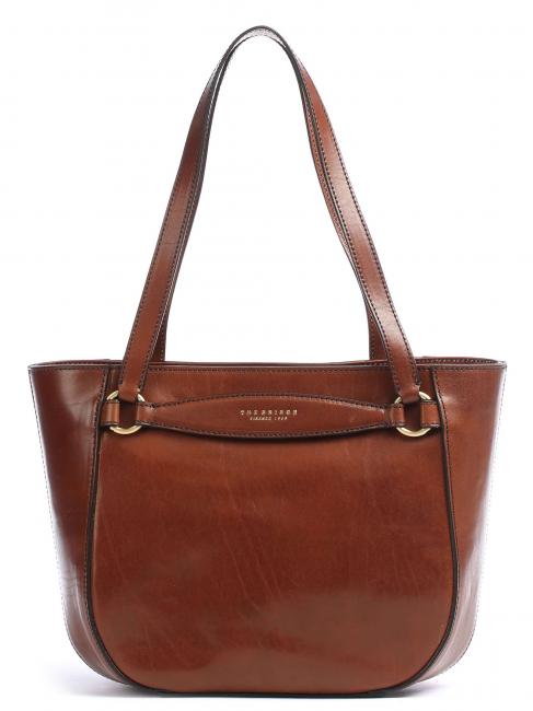 THE BRIDGE BETTINA Shopping Bag in leather BROWN - Women’s Bags