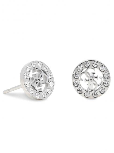 GUESS 4G LOGO CRYSTAL STUD Earrings SILVER - Earrings