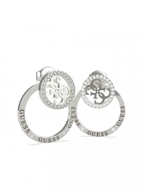 GUESS 2 CIRCLES PAVE STUD Earrings SILVER - Earrings