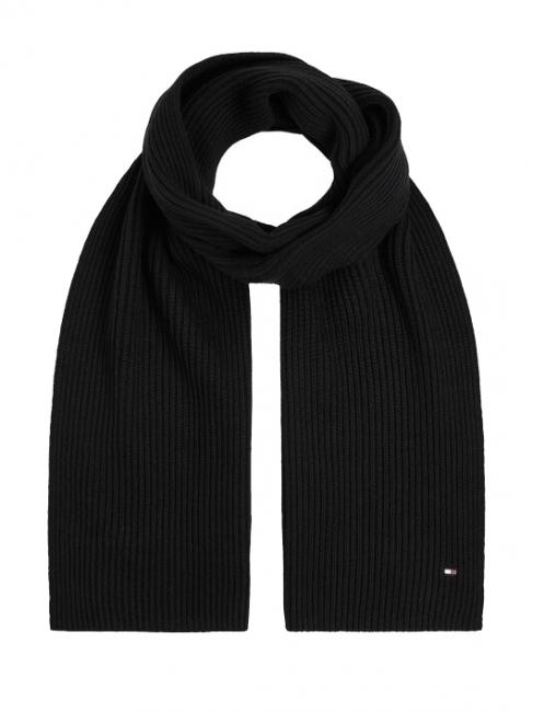 TOMMY HILFIGER ESSENTIAL FLAG Cotton scarf black - Scarves