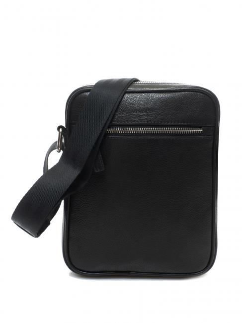 UNGARO TECH Leather bag black - Over-the-shoulder Bags for Men