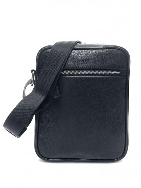UNGARO TECH Leather bag blue - Over-the-shoulder Bags for Men