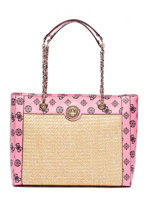 GUESS ALWAYS Shoulder bag pink multi logo - Women’s Bags