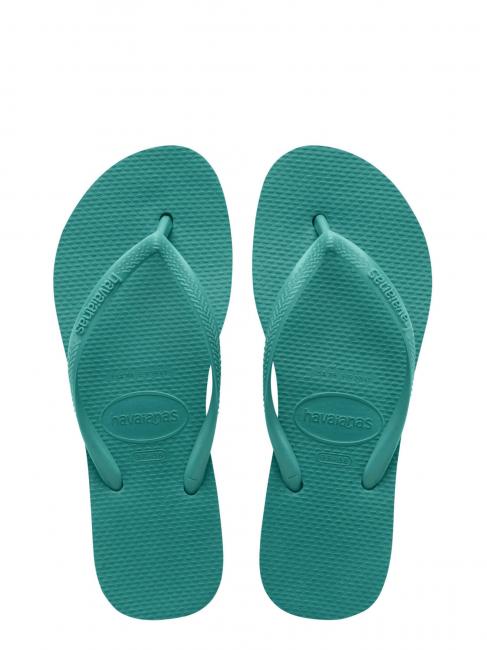 HAVAIANAS  SLIM FLATFORM Women's flip-flops green freshness - Women’s shoes