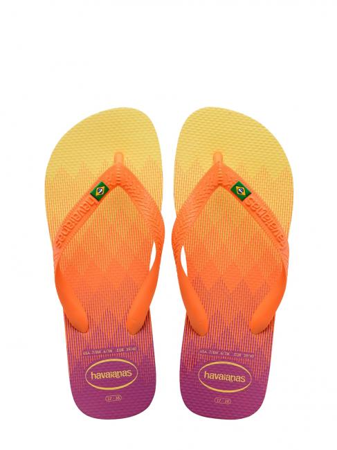 HAVAIANAS BRASIL FRESH Rubber flip flops LEMON / YELLOW - Unisex shoes