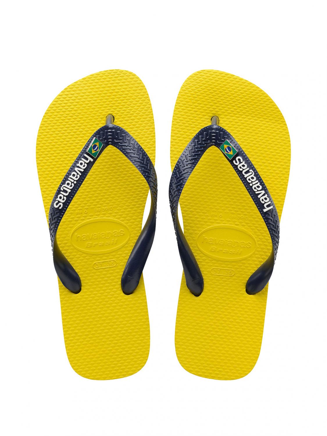 Havaianas Brasil Layers Flip Flops Citrus Yellow - Buy At Outlet Prices!