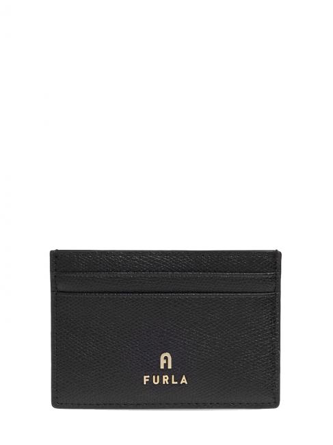 FURLA CAMELIA Leather card holder Black - Women’s Wallets