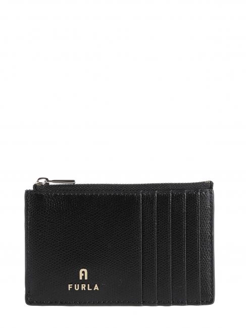 FURLA CAMELIA Flat leather wallet Black - Women’s Wallets