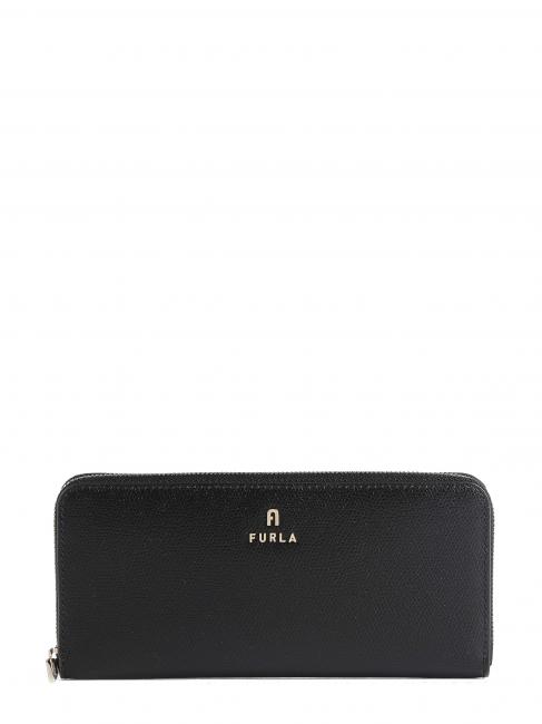 FURLA CAMELIA Zip Around Wallet Black - Women’s Wallets