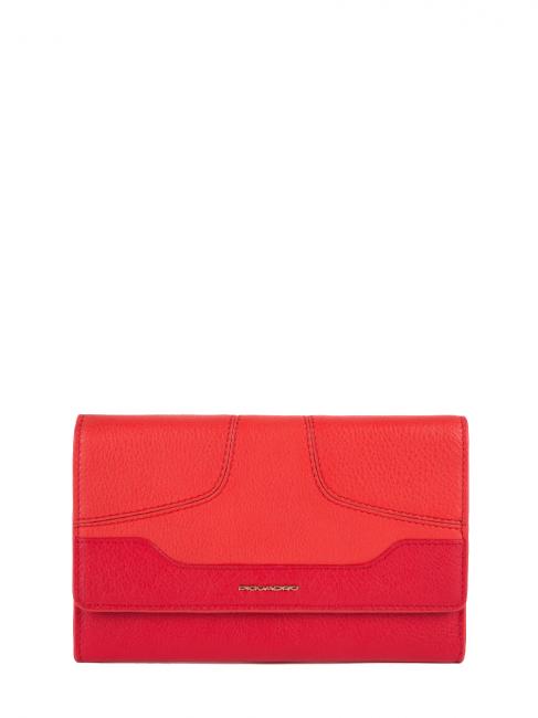 PIQUADRO HOSAKA Shoulder clutch bag in leather RED - Women’s Bags