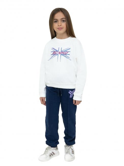 JOHN RICHMOND JUBEI Sweatshirt and trousers set with glitter off white - Children's tracksuits