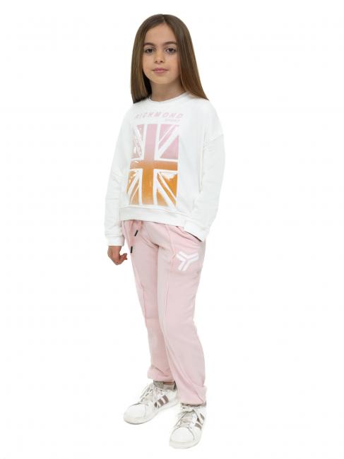 JOHN RICHMOND JUDY Sweatshirt and trousers set with sequins off white - Children's tracksuits