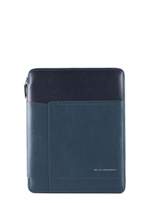 PIQUADRO clipboard CARY line, in leather blue - Tablet holder& Organizer