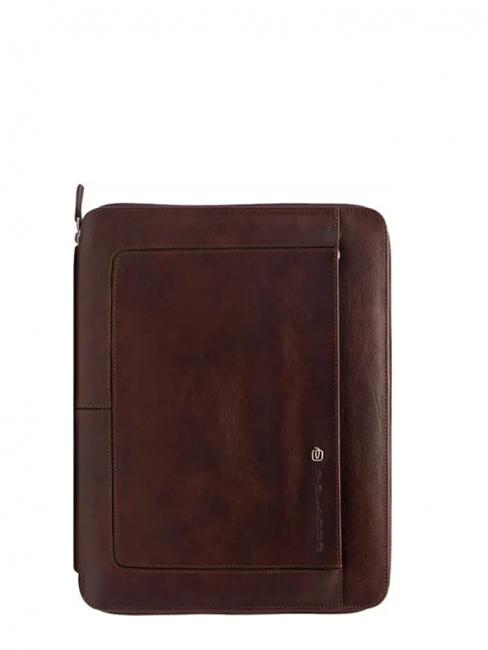 PIQUADRO notepad holder VIBE line. in leather MORO - Tablet holder& Organizer