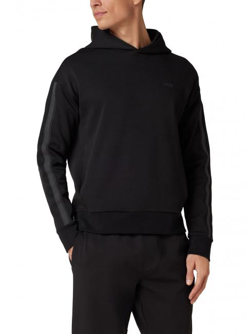 CALVIN KLEIN COMFORT Sweatshirt with hood and logo print Ck Black - Sweatshirts