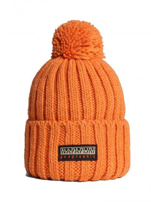 NAPAPIJRI FEA 2 Ribbed hat with pom pom orange butter - Hats