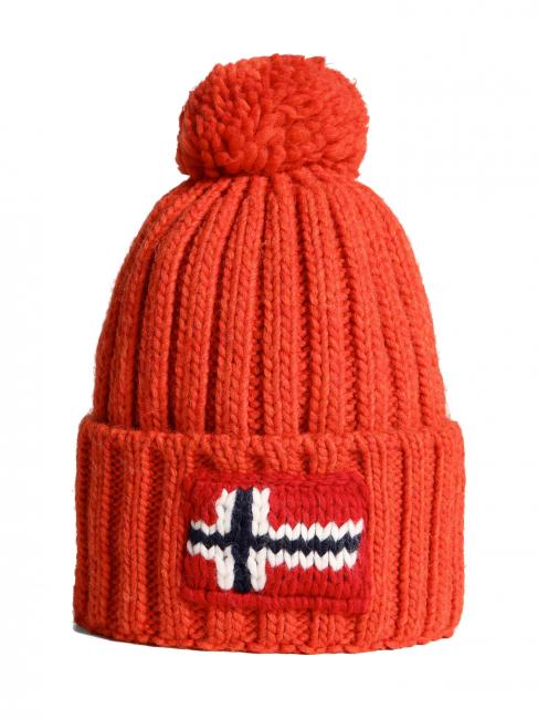 NAPAPIJRI SEMIURY 5 Beanie with pom pom red poppies - Hats