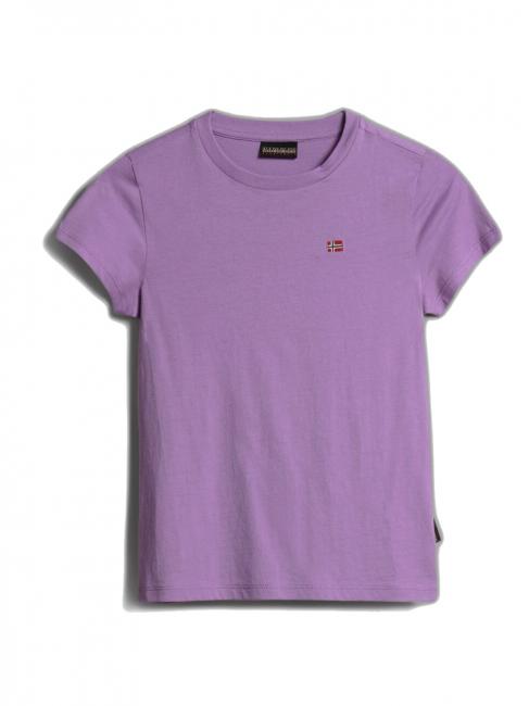 NAPAPIJRI K SALIS SS 2 Cotton T-shirt with micro flag violet pansy - Child T-shirt