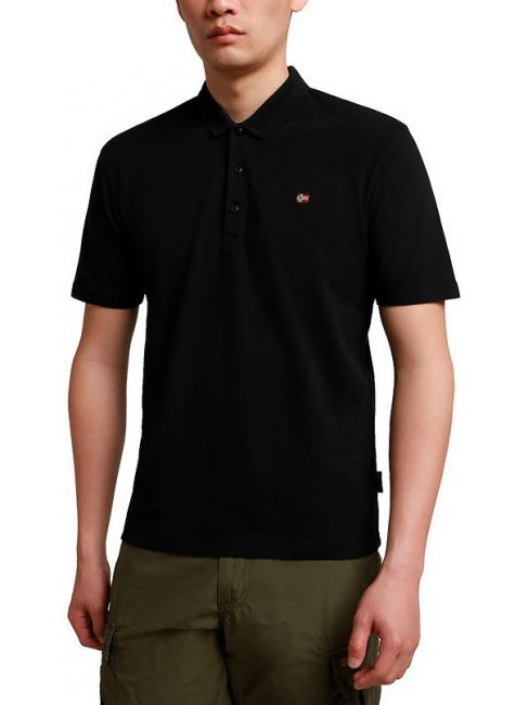 NAPAPIJRI EALIS SS Short-sleeved polo shirt in cotton black 041 - Polo shirt