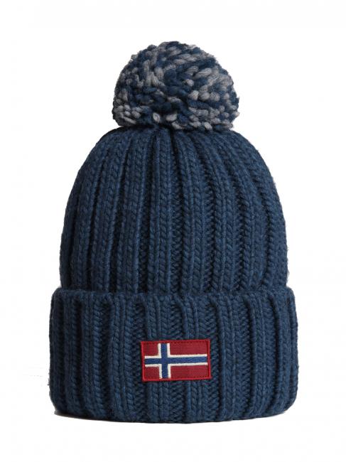 NAPAPIJRI SEMIURY W 3 Cap with cuff and pom pom blue ensign - Hats
