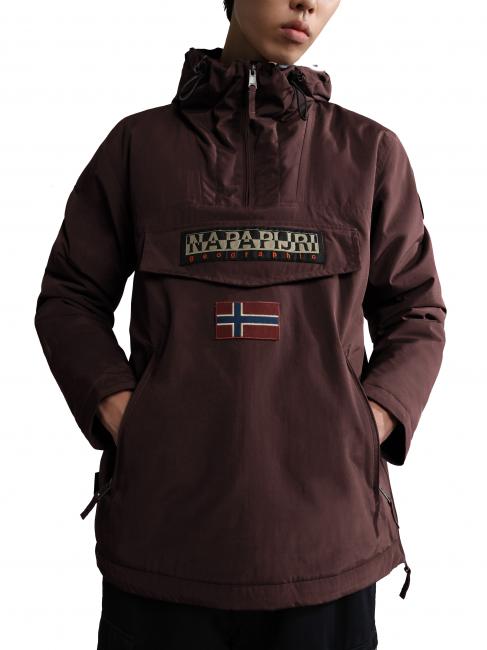 NAPAPIJRI RAINFOREST POCKET 2 Anorak jacket with pockets burgundy fudge - Women's Jackets