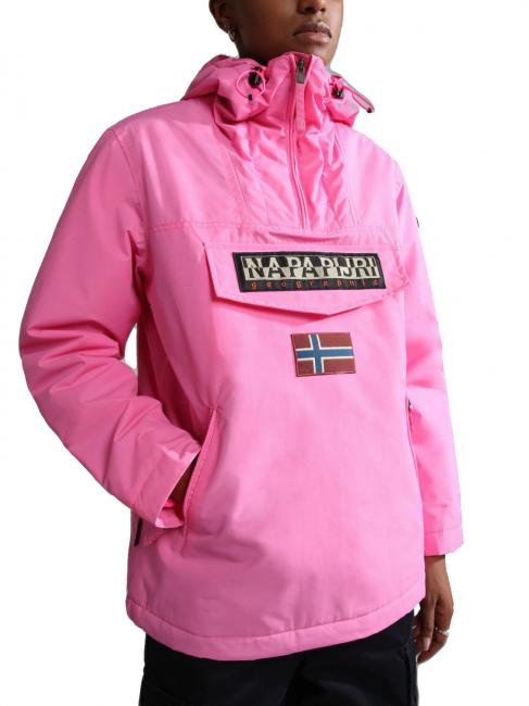 NAPAPIJRI RAINFOREST WINTER Windproof jacket with hood pink clash - Women's Jackets